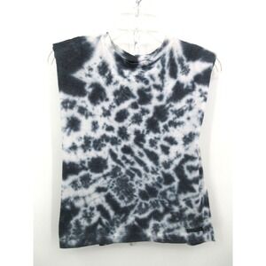 HUDSON KIDS TIE DYE TANK TOP‎ Girl's Size Large 12-14  Black And White